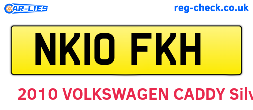 NK10FKH are the vehicle registration plates.