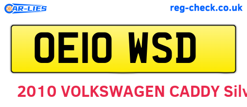 OE10WSD are the vehicle registration plates.