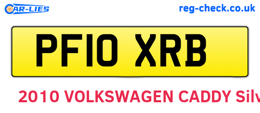 PF10XRB are the vehicle registration plates.