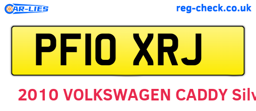 PF10XRJ are the vehicle registration plates.