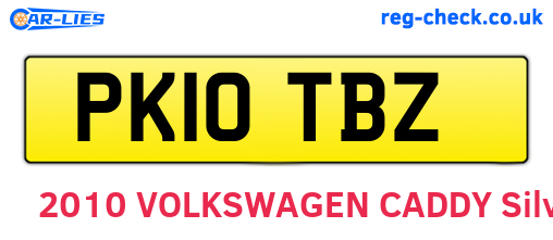 PK10TBZ are the vehicle registration plates.
