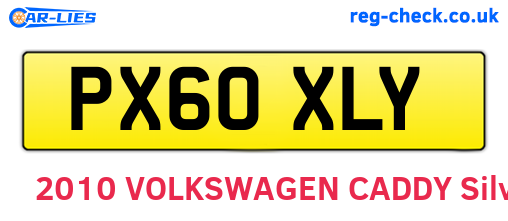 PX60XLY are the vehicle registration plates.