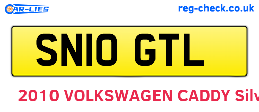 SN10GTL are the vehicle registration plates.