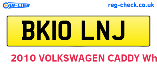 BK10LNJ are the vehicle registration plates.