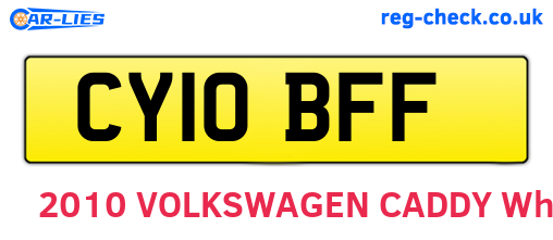 CY10BFF are the vehicle registration plates.