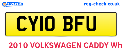 CY10BFU are the vehicle registration plates.
