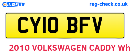 CY10BFV are the vehicle registration plates.