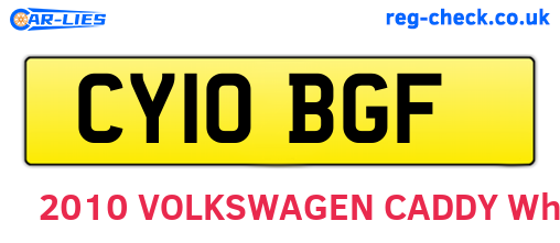 CY10BGF are the vehicle registration plates.