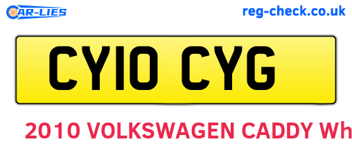 CY10CYG are the vehicle registration plates.
