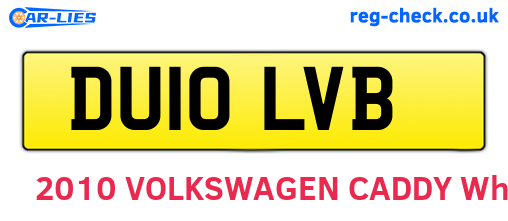 DU10LVB are the vehicle registration plates.