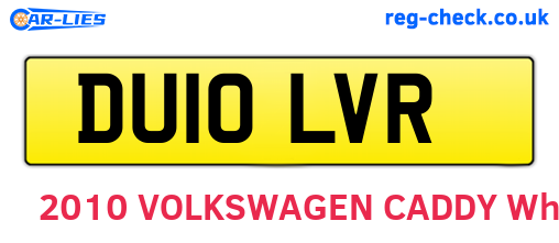 DU10LVR are the vehicle registration plates.