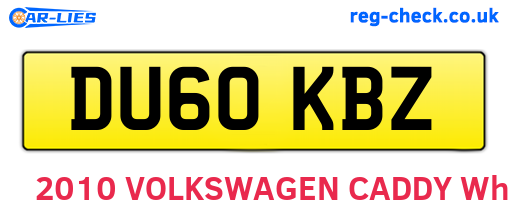 DU60KBZ are the vehicle registration plates.