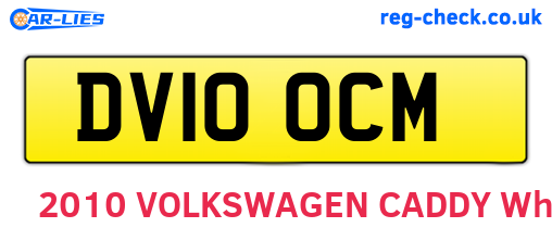 DV10OCM are the vehicle registration plates.