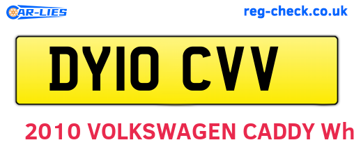 DY10CVV are the vehicle registration plates.
