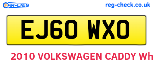 EJ60WXO are the vehicle registration plates.