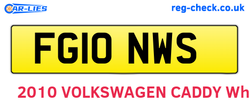 FG10NWS are the vehicle registration plates.