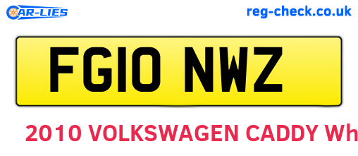 FG10NWZ are the vehicle registration plates.