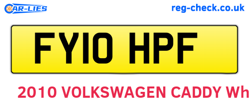 FY10HPF are the vehicle registration plates.