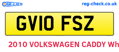 GV10FSZ are the vehicle registration plates.
