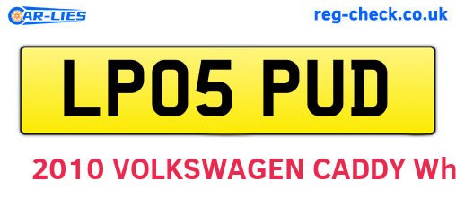 LP05PUD are the vehicle registration plates.