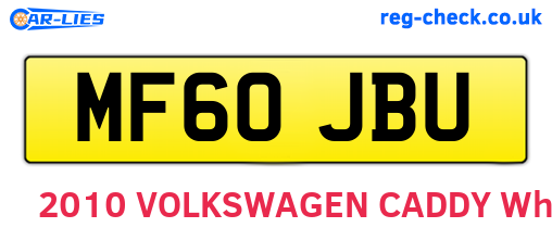 MF60JBU are the vehicle registration plates.