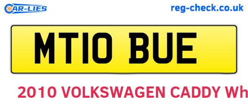 MT10BUE are the vehicle registration plates.