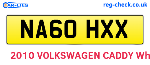 NA60HXX are the vehicle registration plates.