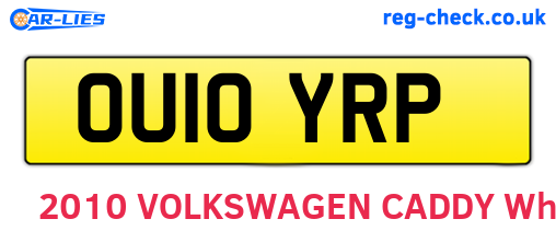 OU10YRP are the vehicle registration plates.