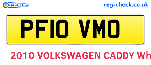 PF10VMO are the vehicle registration plates.