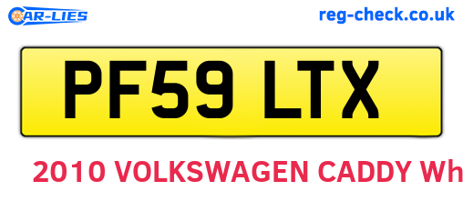 PF59LTX are the vehicle registration plates.