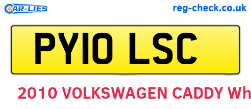 PY10LSC are the vehicle registration plates.