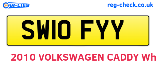 SW10FYY are the vehicle registration plates.
