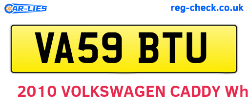 VA59BTU are the vehicle registration plates.