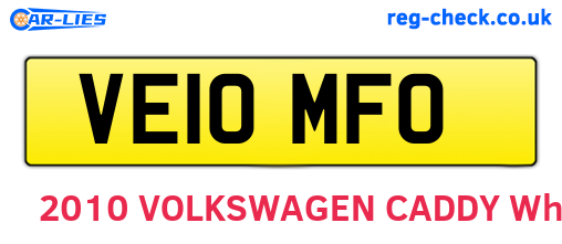 VE10MFO are the vehicle registration plates.