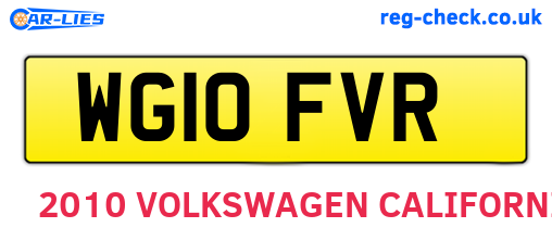 WG10FVR are the vehicle registration plates.