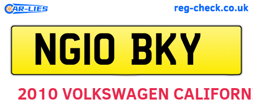 NG10BKY are the vehicle registration plates.