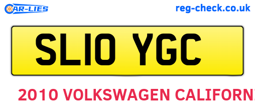 SL10YGC are the vehicle registration plates.