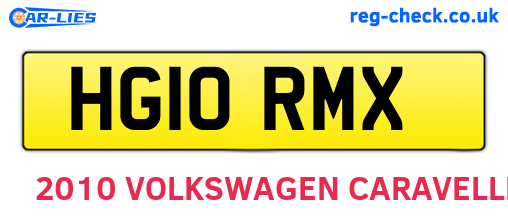 HG10RMX are the vehicle registration plates.