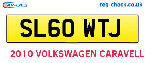 SL60WTJ are the vehicle registration plates.