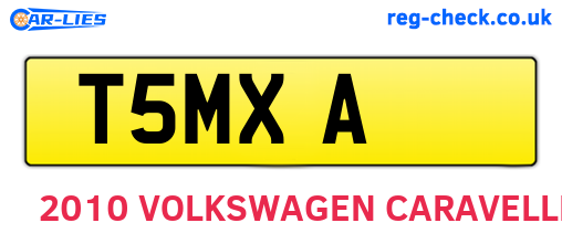 T5MXA are the vehicle registration plates.
