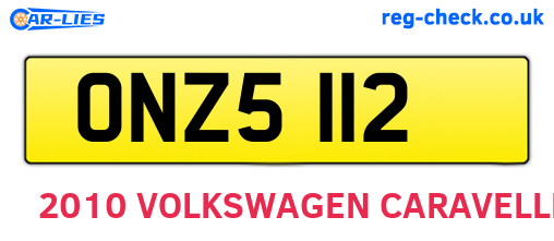 ONZ5112 are the vehicle registration plates.