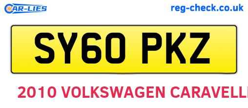 SY60PKZ are the vehicle registration plates.