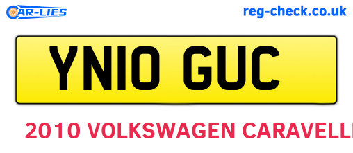 YN10GUC are the vehicle registration plates.