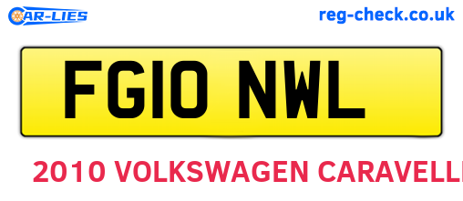 FG10NWL are the vehicle registration plates.