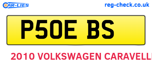 P50EBS are the vehicle registration plates.