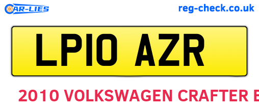 LP10AZR are the vehicle registration plates.