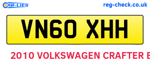 VN60XHH are the vehicle registration plates.