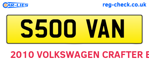 S500VAN are the vehicle registration plates.