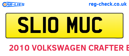 SL10MUC are the vehicle registration plates.