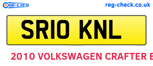 SR10KNL are the vehicle registration plates.